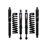 Dobinsons Twin Tube 2-3.5 inch Lift Kit for Tacoma (05-23) with heavy-duty black shocks and coil springs suspension system