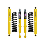 Dobinsons Twin Tube 2-3.5 inch Lift Kit for Tacoma (05-23) with yellow shock absorbers and black coil springs suspension system