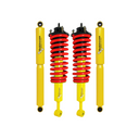 Dobinsons Twin Tube 2-3.5 inch Lift Kit for Tacoma (05-23) - Yellow/Red with assembled heavy-duty front shocks and coil springs suspension