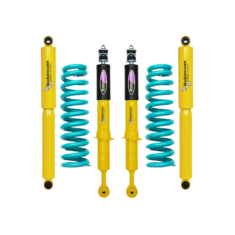 Dobinsons Twin Tube 2-3.5 inch Lift Kit for Tacoma (05-23) - Yellow/Teal – 2 inches / Standard (0-100 lbs) / None - I'll use my Leaf Springs