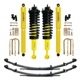 Dobinsons Twin Tube 2-3.5 inch Lift Kit for Tacoma (05-23) with assembled yellow/black front shocks and heavy-duty leaf springs suspension