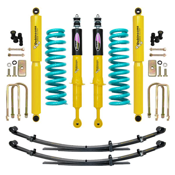 Dobinsons Twin Tube 2-3.5 inch Lift Kit for Tacoma (05-23) - Yellow/Teal