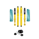 Dobinsons Twin Tube 1.75-2 inch Lift Kit for Tacoma (95-04) Yellow/Teal with assembled front shocks and coil springs suspension system