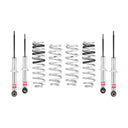 Four off road shock absorbers and four coil springs for vehicle suspension setup