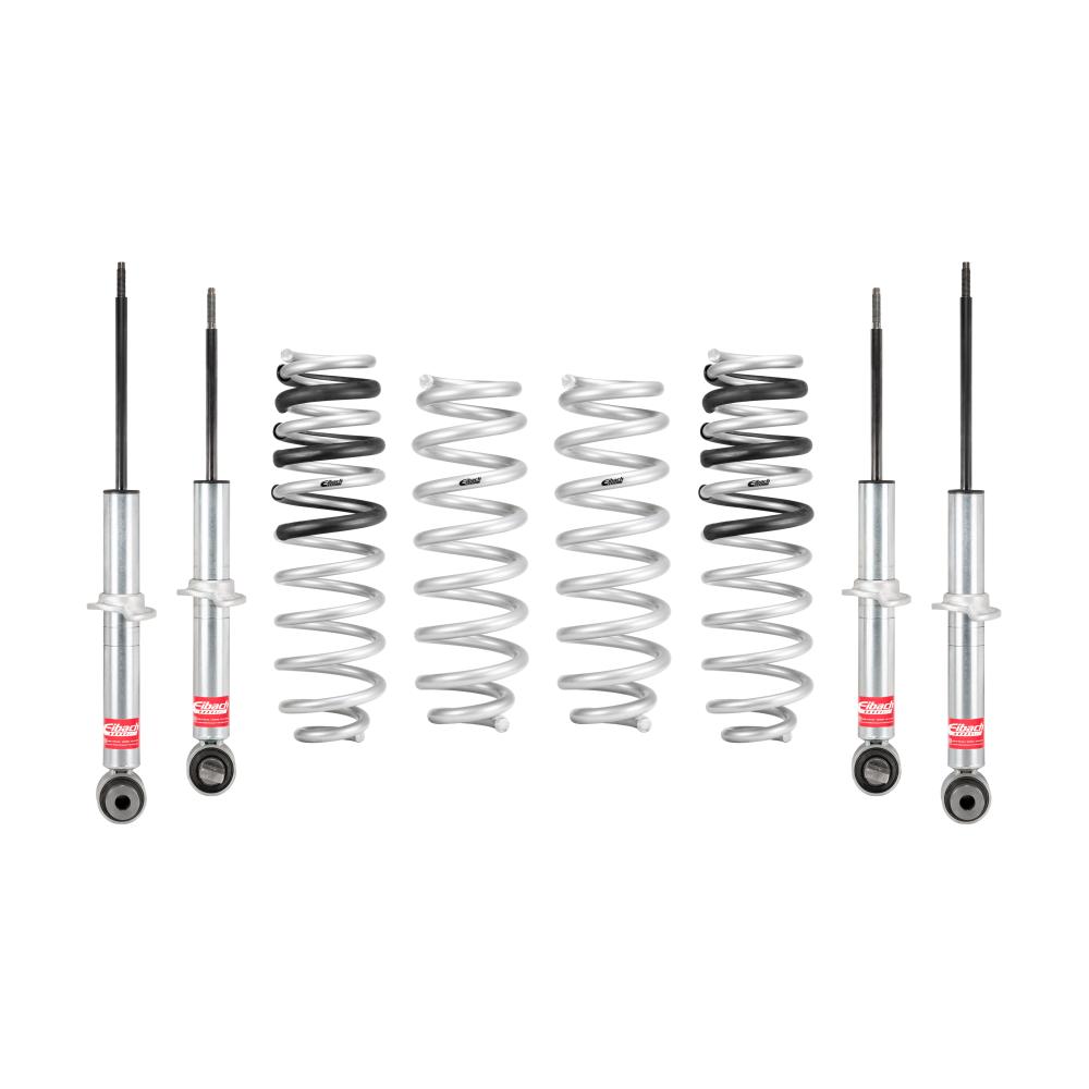 Four off road shock absorbers and four coil springs for vehicle suspension setup