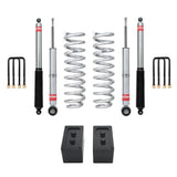 Eibach Stage 1 3 inch Lift Kit for F-150 SuperCrew and Tremor 4WD (21-ON) – Excl. CCD Electronic Suspension with adjustable lift springs and sport shocks designed for 2021 Ford F-150 SuperCrew and Tremor 4WD, including shocks, coil springs, blocks, and hardware for enhanced off-road clearance and performance.
