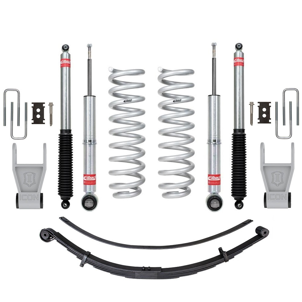 Eibach Stage 1 3 inch Lift Kit for F-150 SuperCrew and Tremor 4WD (21-ON) – Excl. CCD Electronic Suspension with heavy-duty springs and shocks