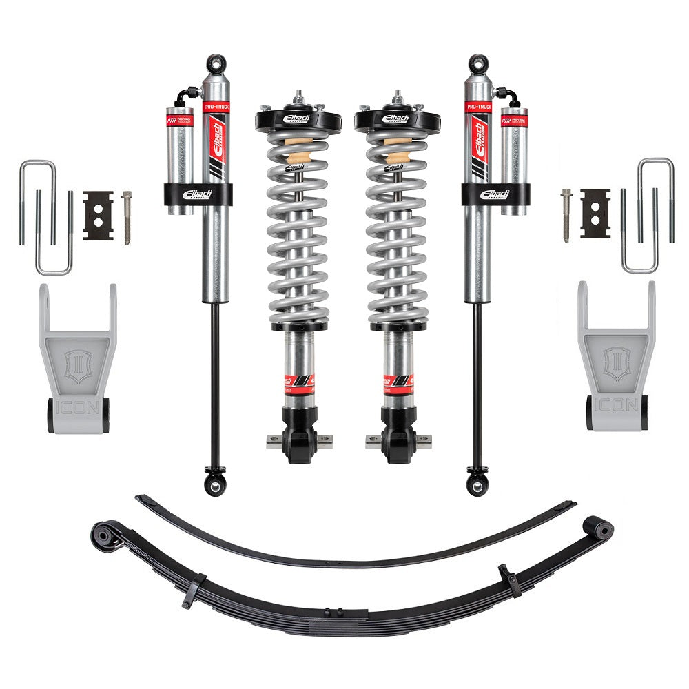 Eibach Stage 2R 0-3.2 inch Lift Kit for F-150 SuperCrew RWD (21-ON) – Excl. CCD Electronic Suspension with adjustable coilovers and reservoir shocks
