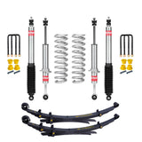 Eibach Stage 1 2.5 inch Lift Kit for Tacoma (05-15) with heavy-duty shocks, coil springs, leaf springs, and hardware