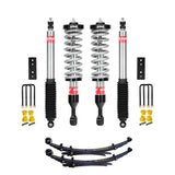 Eibach Stage 2 2.5 inch Lift Kit for Tacoma (05-15) with adjustable coilovers, rear sport shocks, leaf springs, and hardware
