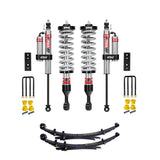 Eibach Stage 2R 2.5 inch Lift Kit for Tacoma (05-15) with adjustable coilovers, rear reservoir shocks, and heavy-duty leaf springs