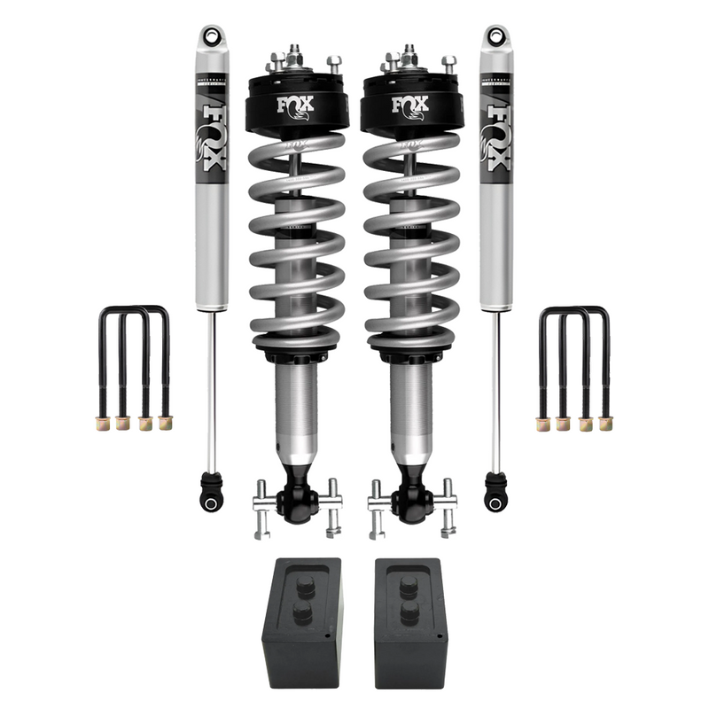 FOX 2.0 Performance 0-2 inch Lift Kit for F-150 (21-ON) 4WD – Stock (0 lbs) - Rear Block