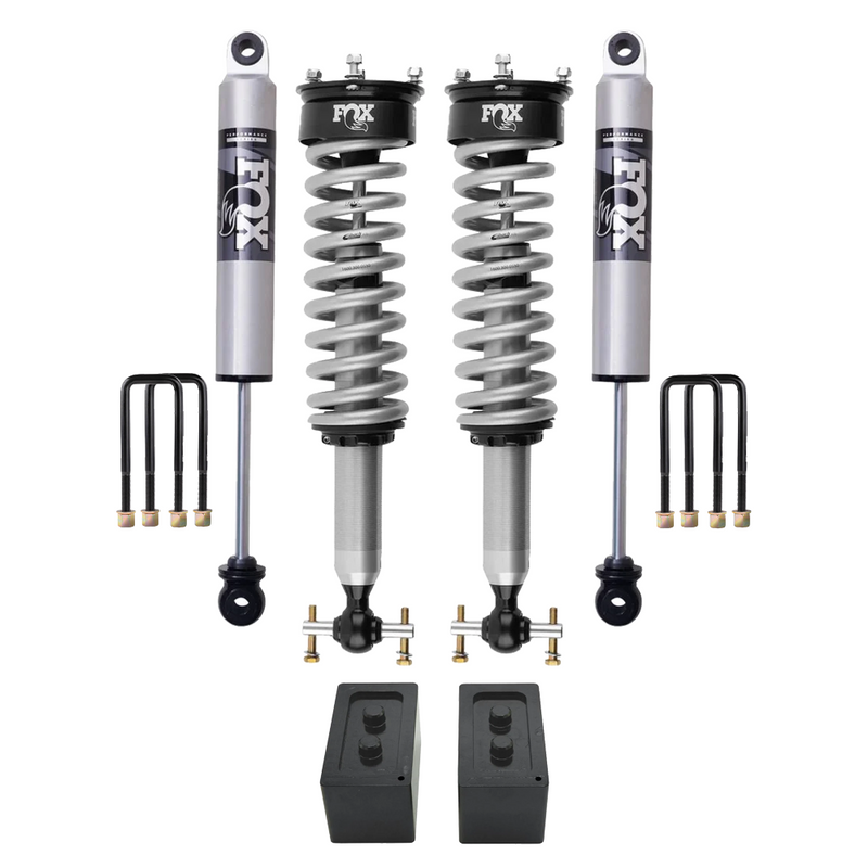 FOX 2.5 Performance 0-2.5 inch Lift Kit for F-150 (21-ON) 4WD – Stock (0 lbs) - Rear Block