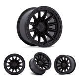 17x9" -12 MM OffSet Fuel Wheels for Tacoma 2nd & 3rd Gen - Fitment Guarantee, heavy-duty black alloy beadlock-style rim