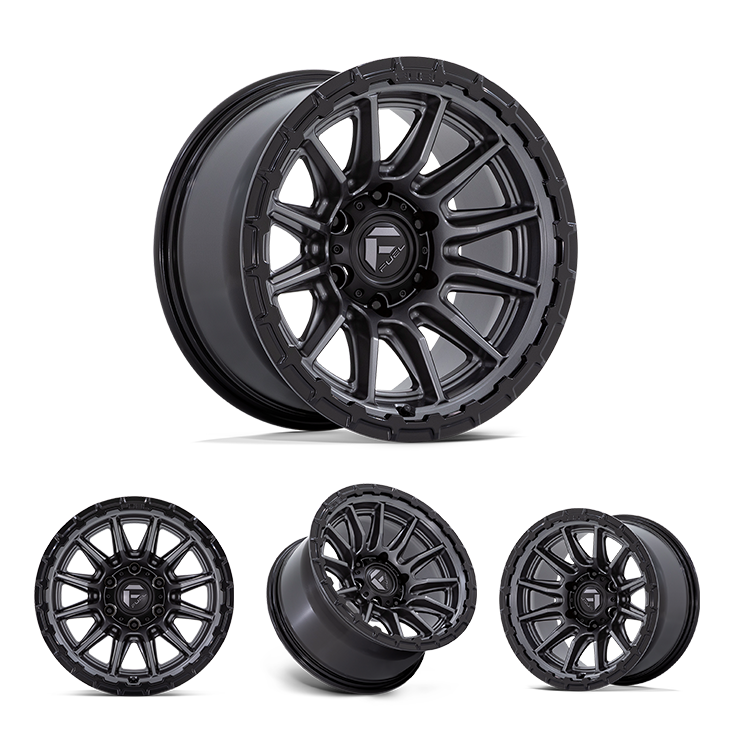 17x9" -12 MM OffSet Fuel Wheels for Tacoma 2nd & 3rd Gen - Fitment Guarantee, heavy-duty black alloy Fuel beadlock-style rim