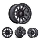 17x9" -12 MM OffSet Fuel Wheels for Tacoma 2nd & 3rd Gen - Fitment Guarantee, heavy-duty black alloy Fuel beadlock-style rim