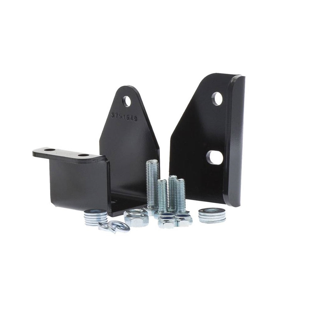 A pair of black Old Man Emu brackets with suspension and nuts.