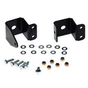 A pair of black mounting brackets for ARB Old Man Emu Detach Sway Bar Ext FK24 suspension with nuts and bolts.