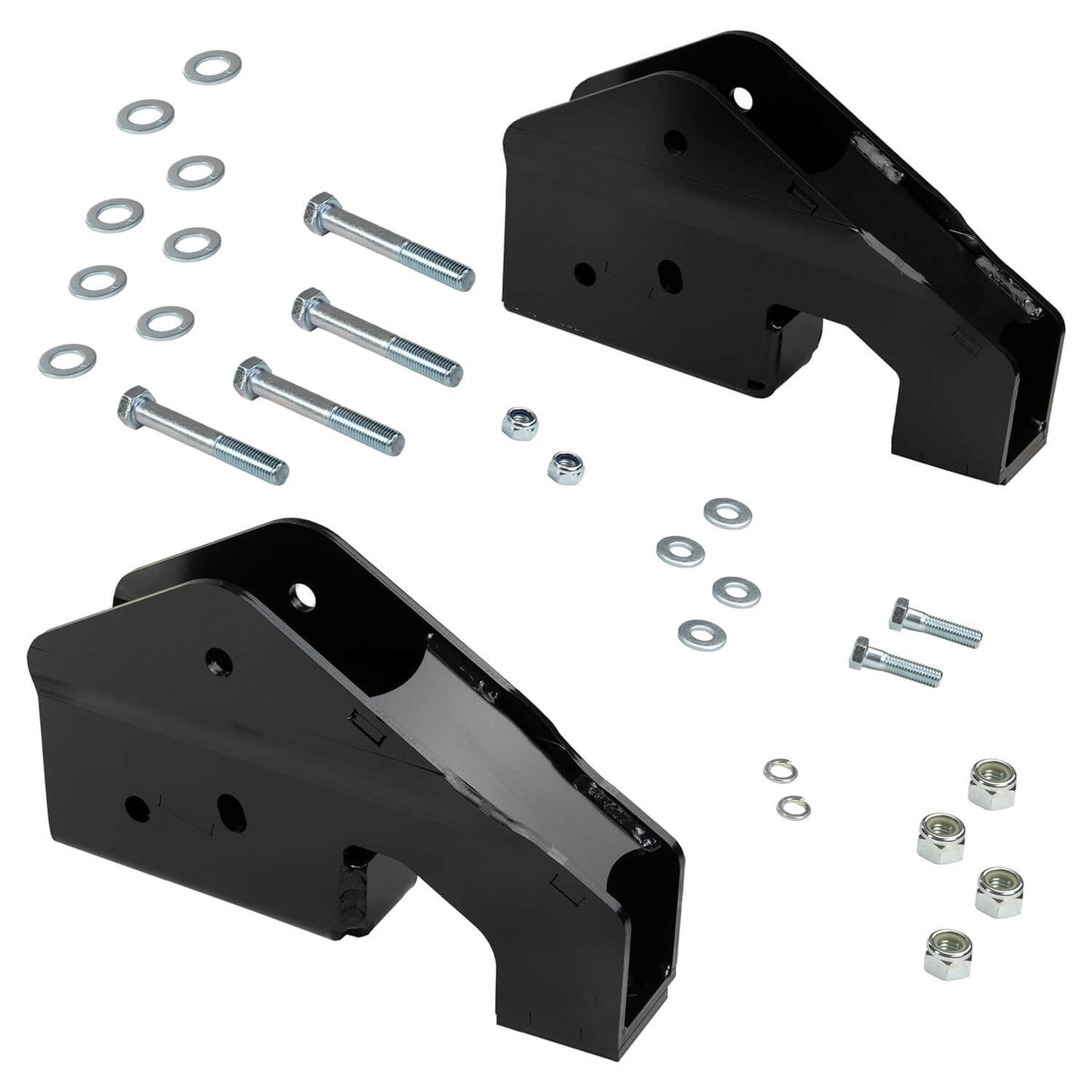 Old Man Emu Radius Arm Drop Bracket Kit FK70 heavy-duty black powder-coated steel with hardware for off-road 4x4 suspension