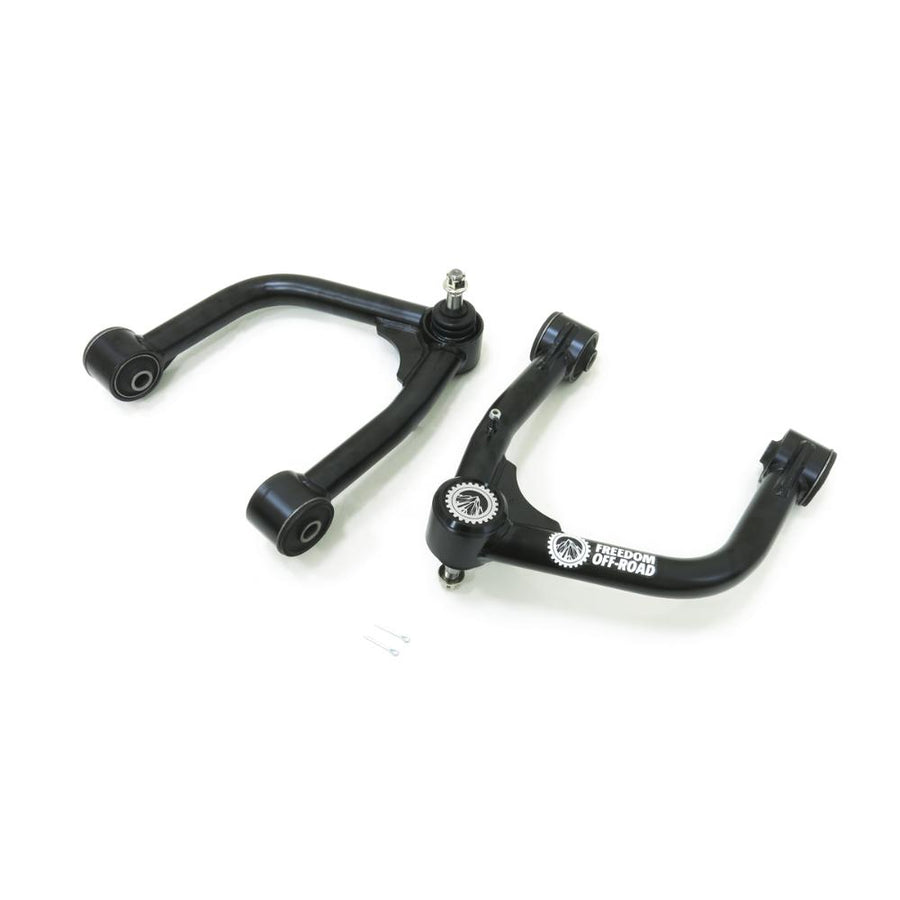 Freedom Off-Road Front Upper Control Arms FO-T703FU for Toyota Tundra (07-21) heavy-duty tubular steel with gussets and ball joint correction