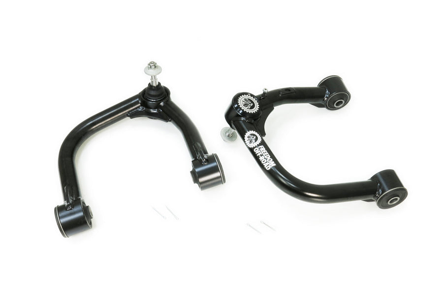 Freedom Off-Road Front Upper Control Arms FO-T710FU for Toyota Tacoma (23-ON) with adjustable heavy-duty 1.5" tubing and gussets