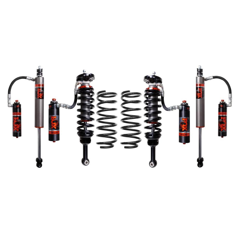 FOX 2.5 Factory Race 2 inch Lift Kit for 4Runner (03-09) with remote reservoir shocks and heavy-duty coil springs