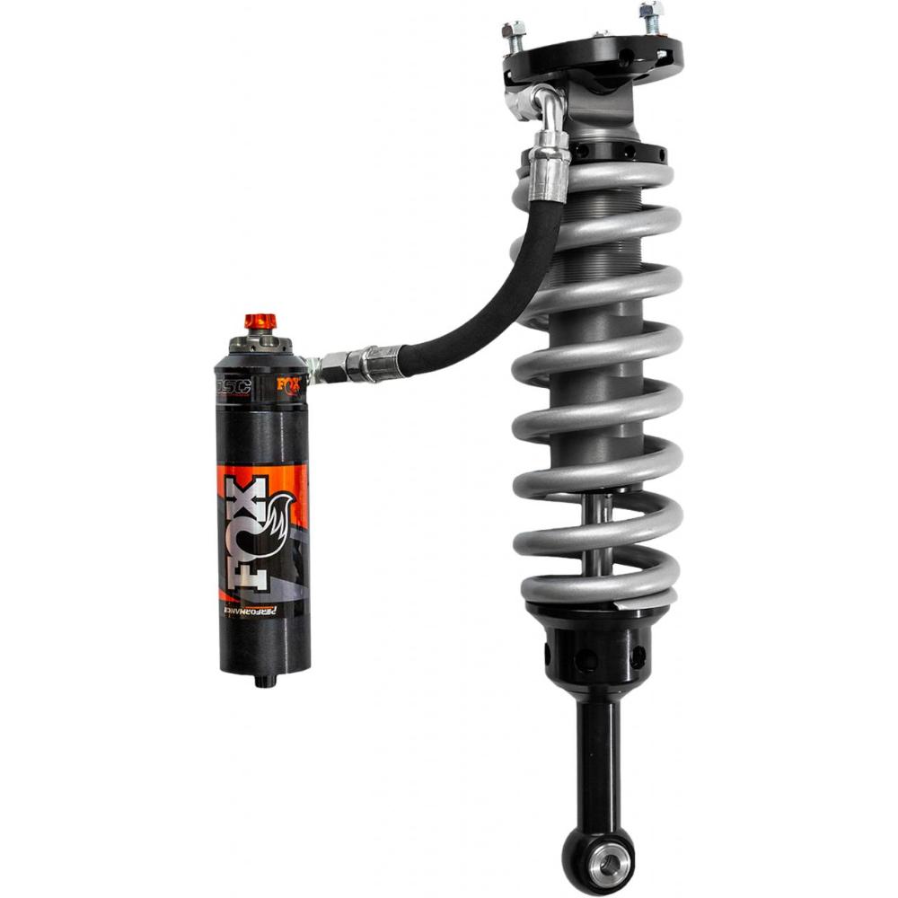 FOX 2.5 Performance Elite 1-2" Leveling Kit for Tacoma (16-23) with high-performance coilover and remote reservoir shock