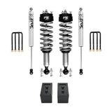 FOX 2.0 Performance 0-2 inch Lift Kit for F-150 4WD (21-ON) with heavy-duty coilovers, shocks, blocks, and U-bolts by Fox