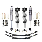 FOX 2.5 Performance 0-2.5 inch Lift Kit for F-150 4WD (15-20) - Excl. CCD with coilover shocks, leaf springs, and hardware components