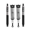 Fox suspension shocks and coilover springs arranged on a white background