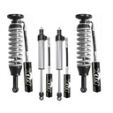 FOX 2.5 Factory Race 0-2" Leveling Kit for Tundra (07-21) with high-performance remote reservoir shocks and coilovers