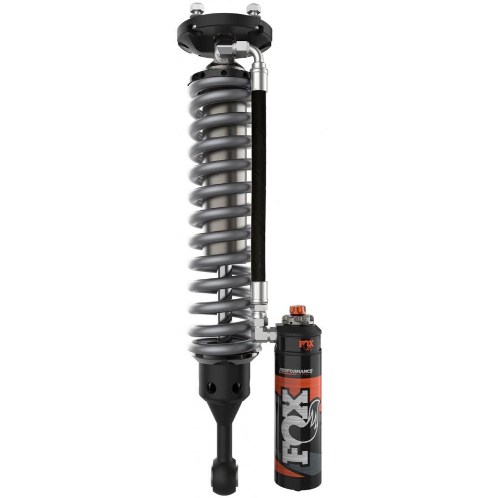 FOX 2.5 Performance 0-2" Leveling Kit for Tundra (07-21) with high-performance coilover shock and remote reservoir suspension system