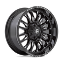 Fuel 1PC D795 Arc - 20X9 01mm - Gloss Black Milled wheel with multi-spoke design and Off-Road lettering on lip