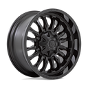 Fuel 1PC D796 Arc - 20X9 01mm - Matte Black With Gloss Black Lip wheel with aggressive multi-spoke off-road design