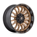 Fuel 1PC D797 Arc - 20X9 01mm wheel in platinum bronze with black lip, off-road style with multi-spoke design