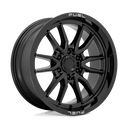 Fuel 1PC D760 Clash - 20X9 01mm - Gloss Black wheel with aggressive multi-spoke design, suited for off-road trucks.