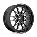 Fuel 1PC D761 Clash - 20X9 01mm - Gloss Black Milled wheel with multi-spoke design for off-road trucks.
