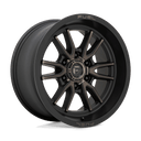 Fuel 1PC D762 Clash - 18X9 01mm - Matte Black Double Dark Tint off-road wheel with multi-spoke design and deep lip rim
