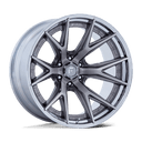 Fuel 1PC Fc402 Catalyst - 20X9 01mm wheel in platinum with chrome lip, multi-spoke design for off-road vehicles