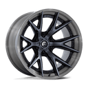 Fuel 1PC Fc402 Catalyst - 20X9 01mm wheel in gloss black with brushed gray tint face and lip design