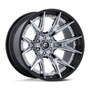 Fuel 1PC Fc402 Catalyst - 20X9 01mm Chrome With Gloss Black Lip high-polish multi-spoke wheel for off-road use