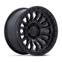 Fuel 1PC Fc857 Rincon - 18X9 -12mm wheel in matte black with gloss black lip, off-road style and beadlock design