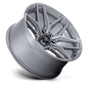 Fuel 1PC Flux - 17X9 -12mm - Platinum off-road wheel with multi-spoke design and concave face for trucks and SUVs