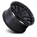Fuel 1PC Flux - 17X9 -12mm wheel with gloss black brushed face and gray tint, multi-spoke off-road design