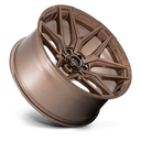 Fuel 1PC Flux - 17X9 -12mm - Platinum Bronze wheel with multi-spoke design for off-road and 4x4 vehicles