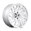 Fuel 1PC D809 Hurricane - 20X9 1mm Polished Milled wheel with intricate multi-spoke design and deep lip profile