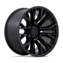 Fuel 1PC D847 Rebar - 17X9 1mm - Blackout wheel with aggressive multi-spoke design for off-road and 4x4 vehicles