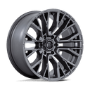 Fuel 1PC D848 Rebar - 20X9 1mm Matte Gunmetal wheel with multi-spoke design for 6-lug trucks and SUVs