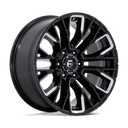 Fuel 1PC D849 Rebar - 20X9 1mm Gloss Black Milled wheel with multi-spoke design for off-road 6-lug trucks and SUVs