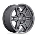 Fuel 1PC D838 Slayer - 20X9 1mm Matte Gunmetal wheel with six-spoke design for off-road 4x4 vehicles